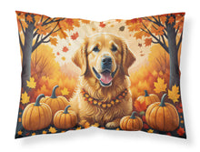 Load image into Gallery viewer, Golden Retriever Fall Fabric Standard Pillowcase – Artistic Decorative Front, White Back