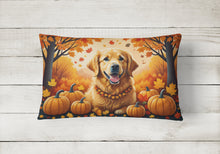 Load image into Gallery viewer, Golden Retriever Fall Fabric Decorative Pillow