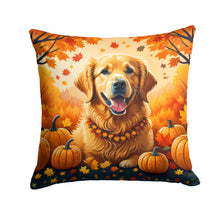 Load image into Gallery viewer, Golden Retriever Fall Fabric Decorative Pillow