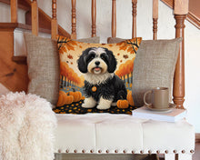 Load image into Gallery viewer, Havanese Fall Throw Pillow - 14x14 Decorative Pillow – Art for Your Home &amp; Patio