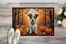 Load image into Gallery viewer, Jack Russell Terrier Fall Doormat - 24x36 Decorative Floor Mat – Indoor/Outdoor Rug with Artistic Flair