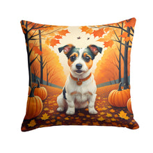 Load image into Gallery viewer, Jack Russell Terrier Fall Throw Pillow - 14x14 Decorative Pillow – Art for Your Home &amp; Patio