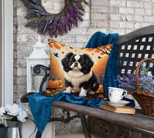 Load image into Gallery viewer, Japanese Chin Fall Fabric Decorative Pillow