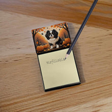 Load image into Gallery viewer, Japanese Chin Fall Sticky Note Holder- Refiilable Desk Accessory Note Pad
