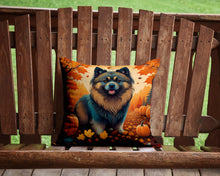 Load image into Gallery viewer, Keeshond Fall Throw Pillow - 14x14 Decorative Pillow – Art for Your Home &amp; Patio