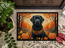 Load image into Gallery viewer, Black Labrador Retriever Fall Doormat - 24x36 Decorative Floor Mat – Indoor/Outdoor Rug with Artistic Flair