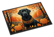 Load image into Gallery viewer, Black Labrador Retriever Fall Doormat -  18x27 Decorative Floor Mat – Indoor/Outdoor Rug
