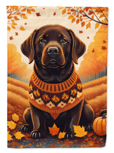 Load image into Gallery viewer, Chocolate Labrador Retriever Fall House Flag