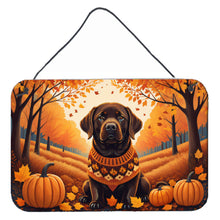 Load image into Gallery viewer, Chocolate Labrador Retriever Fall Wall or Door Hanging Prints