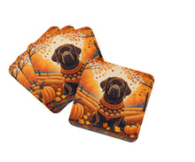 Load image into Gallery viewer, Chocolate Labrador Retriever Fall Foam Coaster