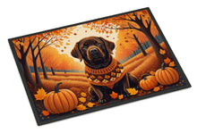 Load image into Gallery viewer, Chocolate Labrador Retriever Fall Doormat - 24x36 Decorative Floor Mat – Indoor/Outdoor Rug with Artistic Flair