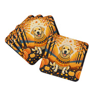 Load image into Gallery viewer, Yellow Labrador Retriever Fall Foam Coaster