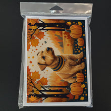 Load image into Gallery viewer, Lakeland Terrier Fall Greeting Cards -  Blank Note Cards – 8-Pack of Artist-Designed Cards with Envelopes