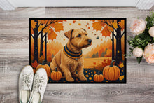 Load image into Gallery viewer, Lakeland Terrier Fall Doormat - 24x36 Decorative Floor Mat – Indoor/Outdoor Rug with Artistic Flair