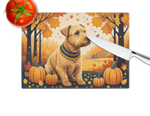 Load image into Gallery viewer, Lakeland Terrier Fall Glass Cutting Boards – Durable, Decorative Kitchen Art Large
