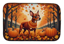 Load image into Gallery viewer, Red Miniature Pinscher Fall Dish Drying Mat