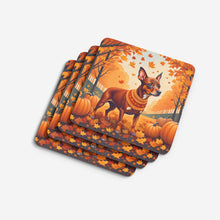 Load image into Gallery viewer, Red Miniature Pinscher Fall Foam Coaster