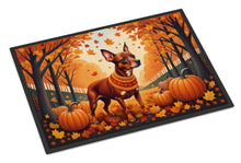 Load image into Gallery viewer, Red Miniature Pinscher Fall Doormat - 24x36 Decorative Floor Mat – Indoor/Outdoor Rug with Artistic Flair
