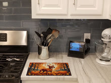 Load image into Gallery viewer, Red Miniature Pinscher Fall Glass Cutting Boards – Durable, Decorative Kitchen Art Large