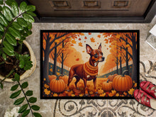 Load image into Gallery viewer, Red Miniature Pinscher Fall Doormat -  18x27 Decorative Floor Mat – Indoor/Outdoor Rug