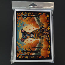 Load image into Gallery viewer, Miniature Pinscher Fall Greeting Cards -  Blank Note Cards – 8-Pack of Artist-Designed Cards with Envelopes