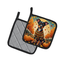 Load image into Gallery viewer, Miniature Pinscher Fall Pot Holders - Set of 2 Decorative Kitchen Helpers | Made in the USA