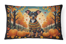 Load image into Gallery viewer, Miniature Pinscher Fall Fabric Decorative Pillow