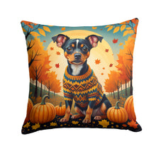 Load image into Gallery viewer, Miniature Pinscher Fall Throw Pillow - 14x14 Decorative Pillow – Art for Your Home &amp; Patio