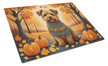 Load image into Gallery viewer, Norfolk Terrier Fall Glass Cutting Boards – Durable, Decorative Kitchen Art Large