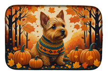 Load image into Gallery viewer, Norwich Terrier Fall Dish Drying Mat