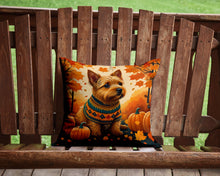 Load image into Gallery viewer, Norwich Terrier Fall Throw Pillow - 14x14 Decorative Pillow – Art for Your Home &amp; Patio