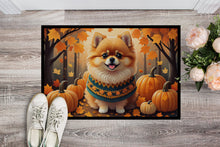 Load image into Gallery viewer, Pomeranian Fall Doormat -  18x27 Decorative Floor Mat – Indoor/Outdoor Rug