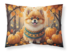 Load image into Gallery viewer, Pomeranian Fall Fabric Standard Pillowcase – Artistic Decorative Front, White Back
