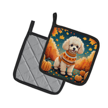 Load image into Gallery viewer, Poodle Fall Pot Holders - Set of 2 Decorative Kitchen Helpers | Made in the USA