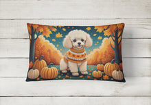Load image into Gallery viewer, Poodle Fall Fabric Decorative Pillow