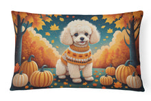 Load image into Gallery viewer, Poodle Fall Fabric Decorative Pillow