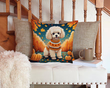 Load image into Gallery viewer, Poodle Fall Throw Pillow - 14x14 Decorative Pillow – Art for Your Home &amp; Patio