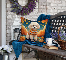 Load image into Gallery viewer, Poodle Fall Fabric Decorative Pillow