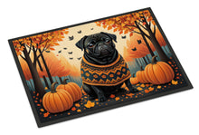Load image into Gallery viewer, Black Pug Fall Doormat - 24x36 Decorative Floor Mat – Indoor/Outdoor Rug with Artistic Flair