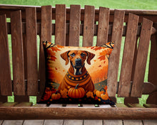 Load image into Gallery viewer, Rhodesian Ridgeback Fall Throw Pillow - 14x14 Decorative Pillow – Art for Your Home &amp; Patio