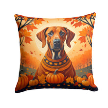 Load image into Gallery viewer, Rhodesian Ridgeback Fall Throw Pillow - 14x14 Decorative Pillow – Art for Your Home &amp; Patio