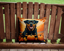 Load image into Gallery viewer, Rottweiler Fall Throw Pillow - 14x14 Decorative Pillow – Art for Your Home &amp; Patio