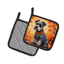 Load image into Gallery viewer, Schnauzer Fall Pot Holders - Set of 2 Decorative Kitchen Helpers | Made in the USA