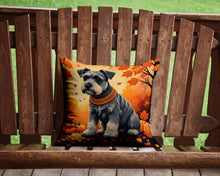 Load image into Gallery viewer, Schnauzer Fall Throw Pillow - 14x14 Decorative Pillow – Art for Your Home &amp; Patio