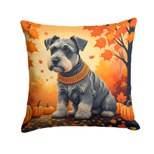 Load image into Gallery viewer, Schnauzer Fall Fabric Decorative Pillow