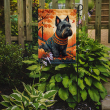 Load image into Gallery viewer, Scottish Terrier Fall Garden Flag – Dog Surrounded by Pumpkins &amp; Autumn Leaves