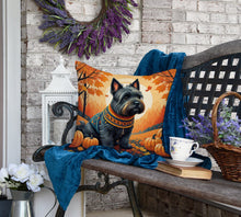 Load image into Gallery viewer, Scottish Terrier Fall Fabric Decorative Pillow