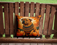 Load image into Gallery viewer, Shar Pei Fall Throw Pillow - 14x14 Decorative Pillow – Art for Your Home &amp; Patio