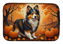 Load image into Gallery viewer, Sheltie Fall Dish Drying Mat
