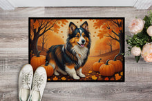 Load image into Gallery viewer, Sheltie Fall Doormat - 24x36 Decorative Floor Mat – Indoor/Outdoor Rug with Artistic Flair